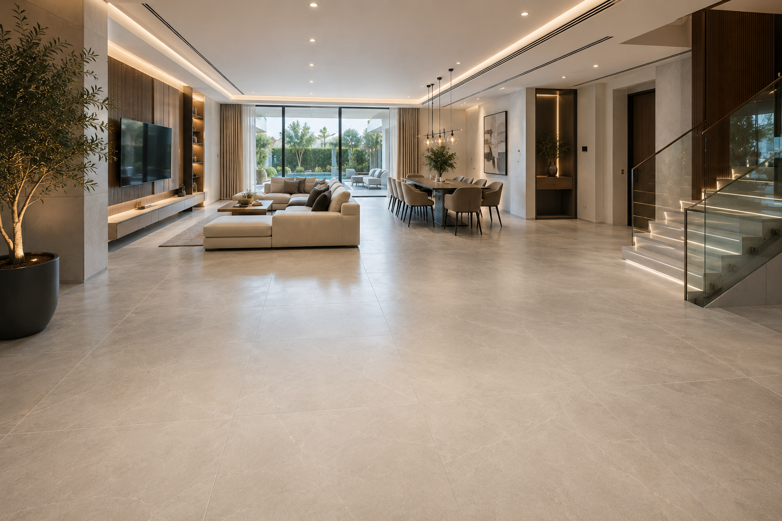 Large Format Porcelain Flooring